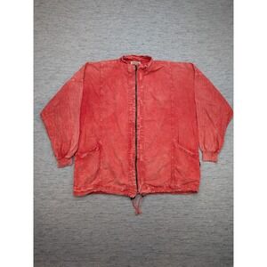 Vintage EZZE Wear Outdoors Honey Komb Jacket Full Zip Coral Cotton Blend‎ Medium